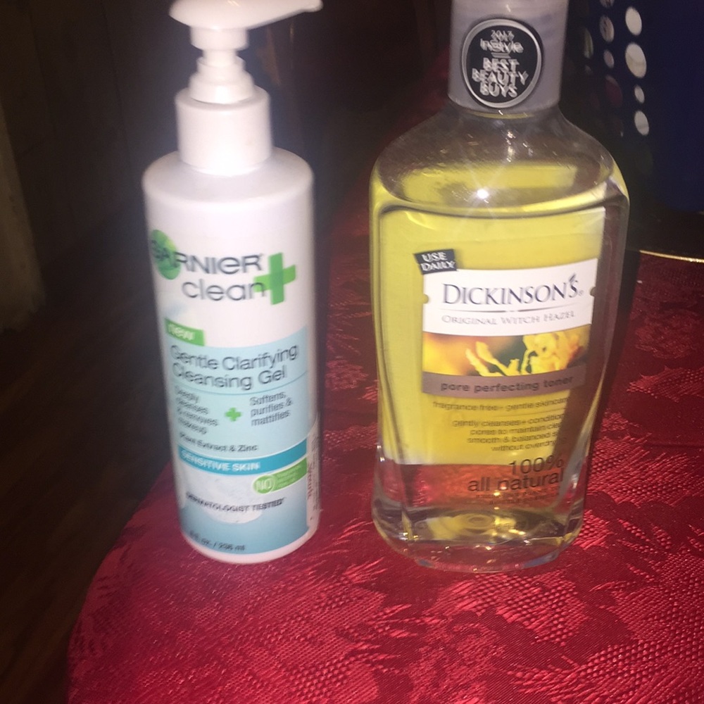 A cleanser and a toner